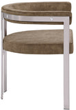 Marcello Brown Velvet Dining Chair 938Brown-C Meridian Furniture