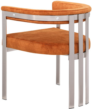 Marcello Cognac Velvet Dining Chair 938Cognac-C Meridian Furniture