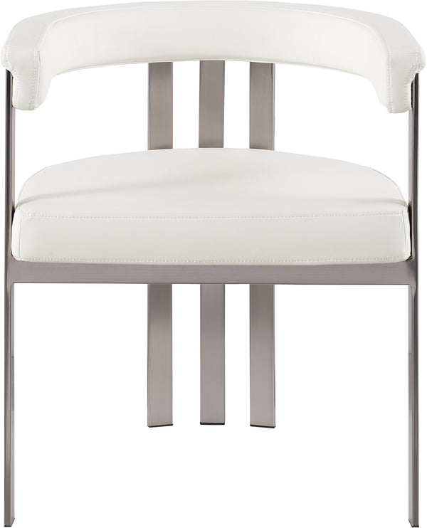 Marcello Cream Vegan Leather Dining Chair 938Cream-C Meridian Furniture