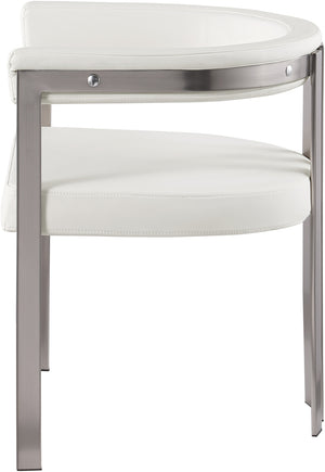 Marcello Cream Vegan Leather Dining Chair 938Cream-C Meridian Furniture