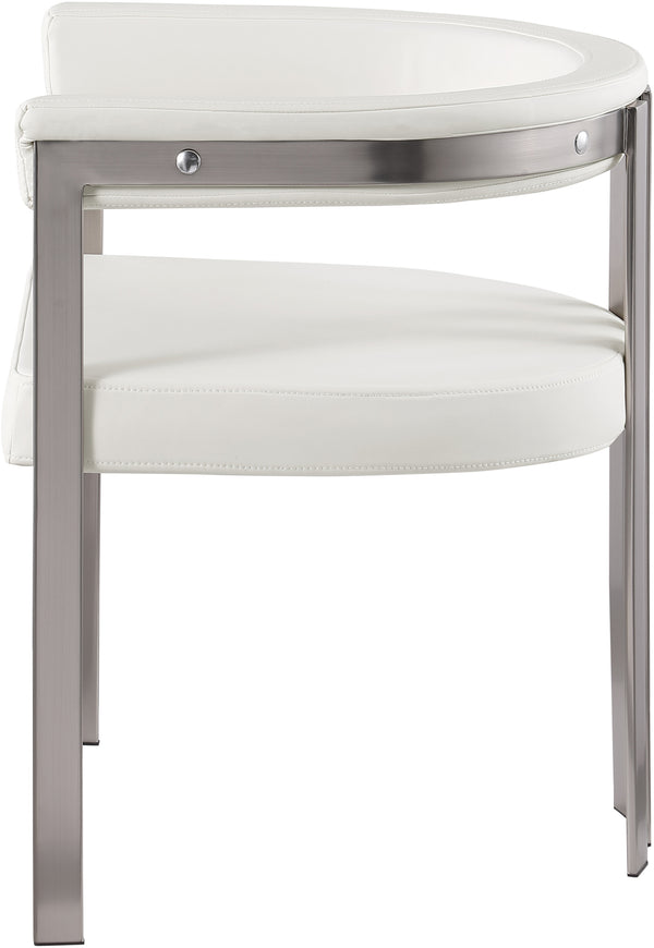 Marcello Cream Vegan Leather Dining Chair 938Cream-C Meridian Furniture