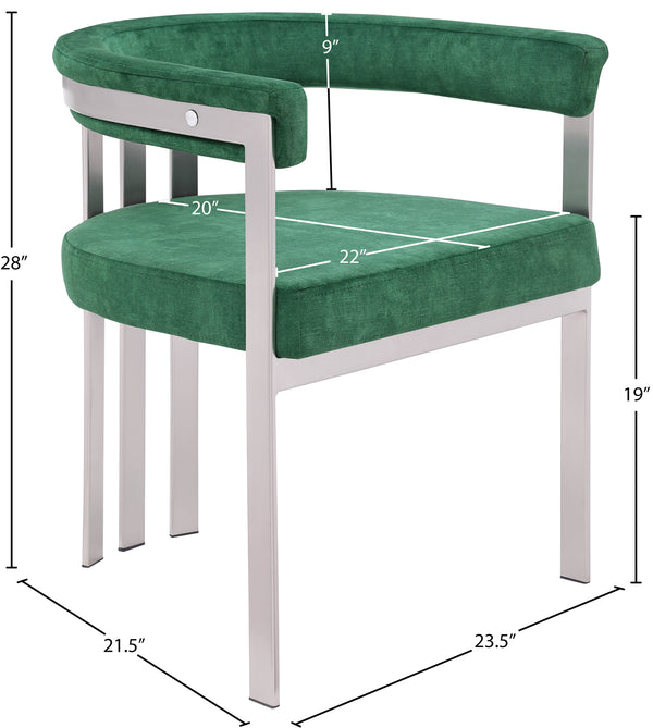 Marcello Green Velvet Dining Chair 938Green-C Meridian Furniture