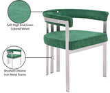 Marcello Green Velvet Dining Chair 938Green-C Meridian Furniture