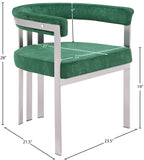 Marcello Green Velvet Dining Chair 938Green-C Meridian Furniture