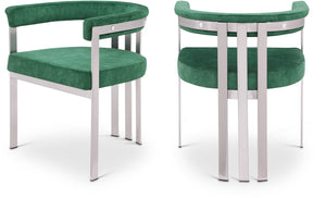 Marcello Green Velvet Dining Chair 938Green-C Meridian Furniture
