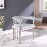 Marcello Grey Velvet Dining Chair 938Grey-C Meridian Furniture