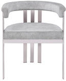 Marcello Grey Velvet Dining Chair 938Grey-C Meridian Furniture