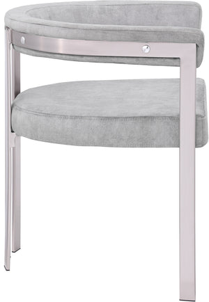 Marcello Grey Velvet Dining Chair 938Grey-C Meridian Furniture