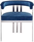 Marcello Navy Velvet Dining Chair 938Navy-C Meridian Furniture