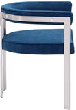 Marcello Navy Velvet Dining Chair 938Navy-C Meridian Furniture