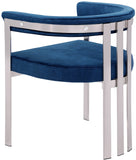 Marcello Navy Velvet Dining Chair 938Navy-C Meridian Furniture