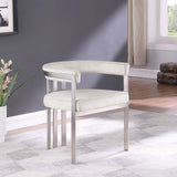 Marcello Stone Velvet Dining Chair 938Stone-C Meridian Furniture