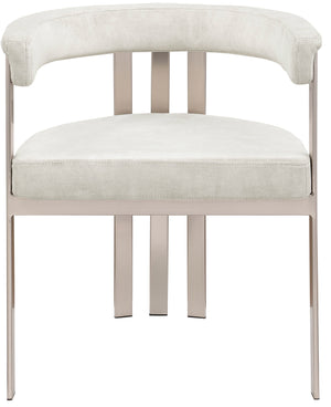 Marcello Stone Velvet Dining Chair 938Stone-C Meridian Furniture
