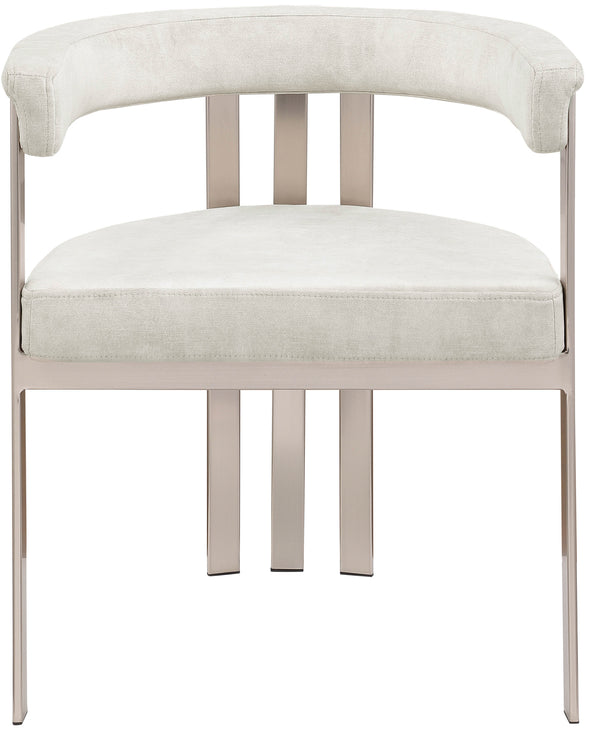 Marcello Stone Velvet Dining Chair 938Stone-C Meridian Furniture