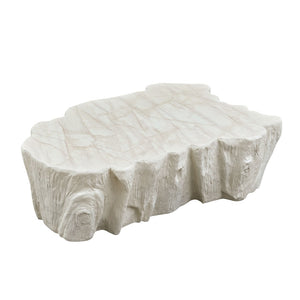 English Elm 48.62 Inch Organic Sculptural Fiberglass Coffee Table Ready to Use Modern Living Room W876P401274