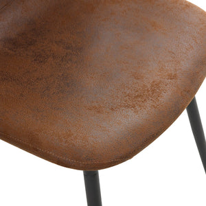 English Elm Table Set: Classic Solid Wood Dining Table With Ergonomic Techno-Fabric Chairs For Style & Comfort W1151S04064-GIGA