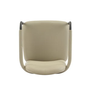 English Elm Christopher Knight Home® - Dinning modern iron-frame dining chair set of 2 with durable fabric seats, compact, stylish and sturdy Espresso,khaki N771P247180V