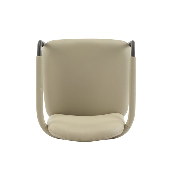 English Elm Christopher Knight Home® - Dinning modern iron-frame dining chair set of 2 with durable fabric seats, compact, stylish and sturdy Espresso,khaki N771P247180V