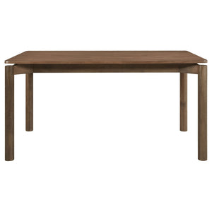 English Elm Perkins Sculptural Okume Veneer Dining Table with Tapered Legs for Family Gatherings Natural Walnut B062P447982