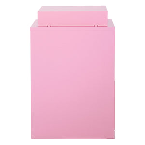 OSP Home Furnishings Metal File Cabinet Pink
