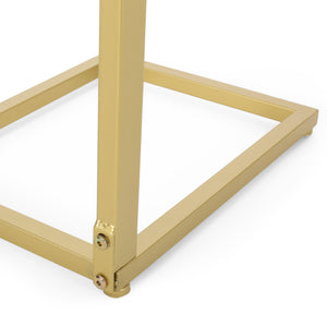 English Elm Christopher Knight Home® - END Gold C-Shape End Table with Tempered Glass Top, Iron Frame, Modern Glam Accent for Sofa and Bedroom 68989.00