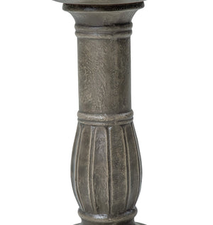 English Elm Polyresin Pedestal Birdbath Antique Gray Stone Look Outdoor Garden Accent 25 Inch N772P450049G