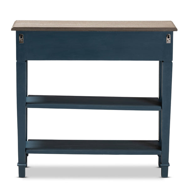 Baxton Studio Baxton Studio Dauphine Console Table - French Provincial Blue Spruce Accent with Drawer & Shelves CHR10VM/M B-C-Blue Spruce
