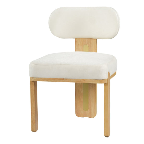 English Elm Mid-century Modern Rattan Cane Back Dining Chair Set Rubberwood Frame Upholstered Seat N768P437935N