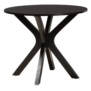 Baxton Studio Baxton Studio Sanne 5-Piece Dining Set – Modern Beige Fabric & Espresso Wood for Stylish Gatherings Sanne-Sand/Dark Brown-5PC Dining Set