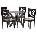 Rita Modern Dark Brown Finished Wood 5-Piece Dining Set