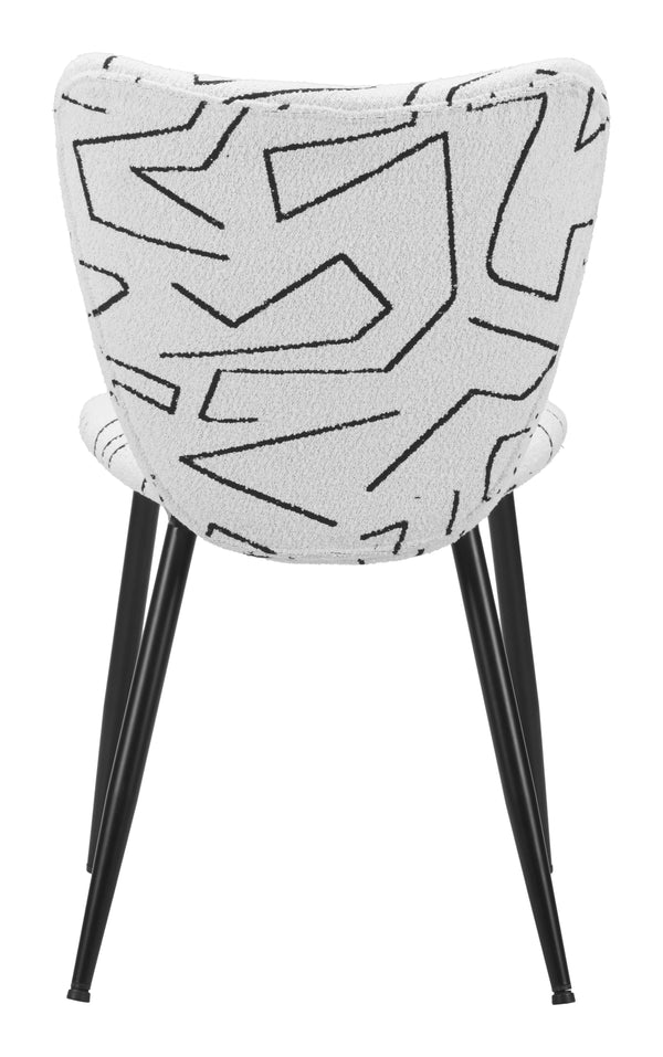 Zuo Modern Prestige Dining Chair Set Of 2 – Chic Design With Plush Comfort For Modern Dining Spaces White 100% Polyester,Plywood,Steel 110290-zuo-modern
