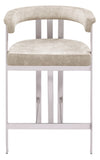 Marcello Beige Velvet Counter Stool 939Beige-C Meridian Furniture