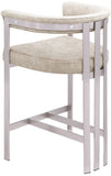 Marcello Beige Velvet Counter Stool 939Beige-C Meridian Furniture