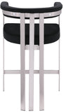 Marcello Black Velvet Counter Stool 939Black-C Meridian Furniture