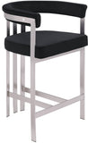 Marcello Black Velvet Counter Stool 939Black-C Meridian Furniture