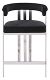 Marcello Black Velvet Counter Stool 939Black-C Meridian Furniture