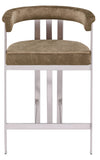 Marcello Brown Velvet Counter Stool 939Brown-C Meridian Furniture