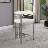 Marcello Cream Vegan Leather Counter Stool 939Cream-C Meridian Furniture