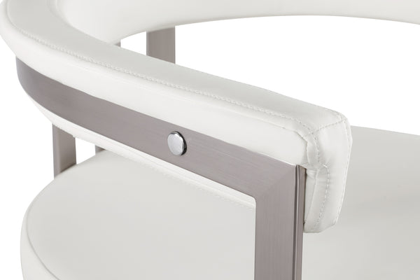 Marcello Cream Vegan Leather Counter Stool 939Cream-C Meridian Furniture