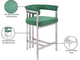 Marcello Green Velvet Counter Stool 939Green-C Meridian Furniture