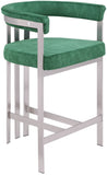 Marcello Green Velvet Counter Stool 939Green-C Meridian Furniture