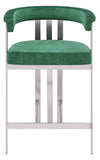 Marcello Green Velvet Counter Stool 939Green-C Meridian Furniture