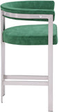 Marcello Green Velvet Counter Stool 939Green-C Meridian Furniture