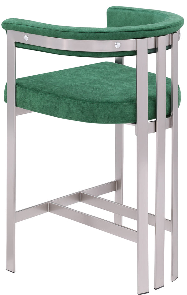 Marcello Green Velvet Counter Stool 939Green-C Meridian Furniture