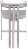 Marcello Grey Velvet Counter Stool 939Grey-C Meridian Furniture