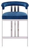 Marcello Navy Velvet Counter Stool 939Navy-C Meridian Furniture