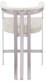 Marcello Stone Velvet Counter Stool 939Stone-C Meridian Furniture