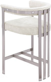 Marcello Stone Velvet Counter Stool 939Stone-C Meridian Furniture