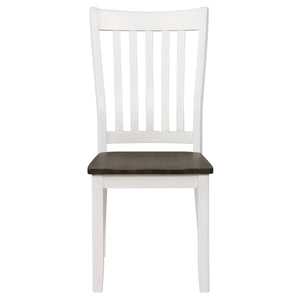 English Elm Preston Rustic Espresso & Distressed White 5-Piece Farmhouse Dining Set with Storage Drawers and Chairs B062S00799