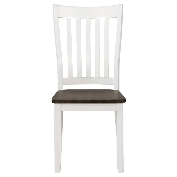 English Elm Preston Rustic Espresso & Distressed White 5-Piece Farmhouse Dining Set with Storage Drawers and Chairs B062S00799